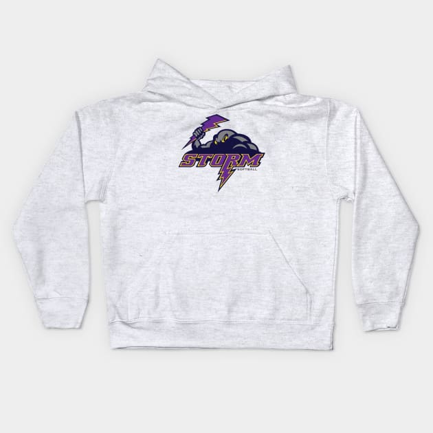 Storm Softball Kids Hoodie by bentx74